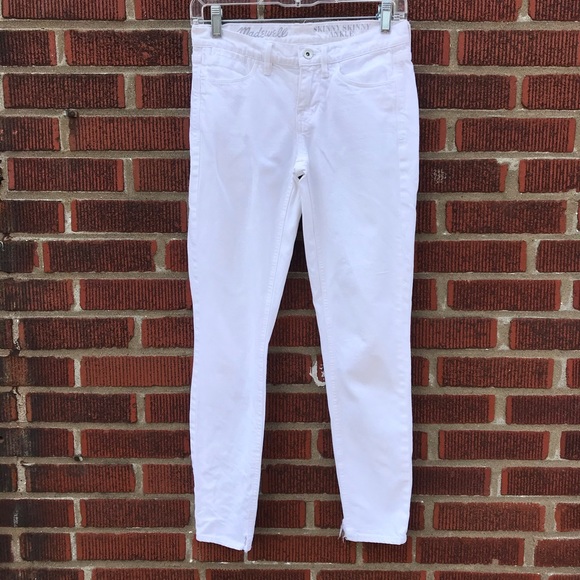 Madewell Skinny Skinny White Stretch Denim Jeans - Picture 7 of 11